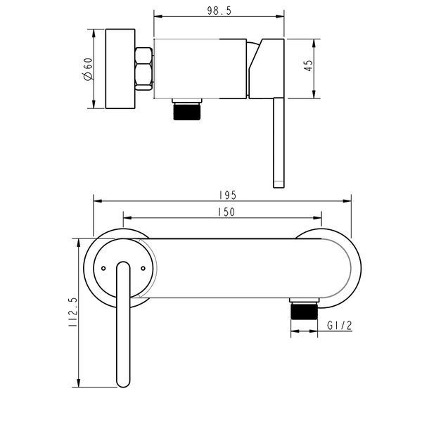 Змішувач для ванни Devit 84125110 Laguna З Душовим Набором 413669 фото
