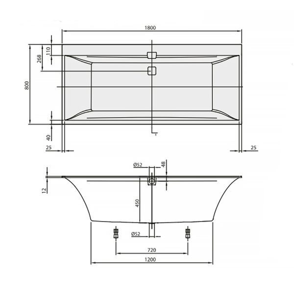 Ванна Villeroy Boch Ubq180Sqe2Dv-01 Squaro Edge 12 180Х80См, Білий (1Уп) 261275 фото