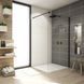 Душова перегородка Ronal STR4PA61000607 WALK-IN EASY 1000*2000, скло 6 мм, прозоре, профіль чорний мат 581935 фото 2