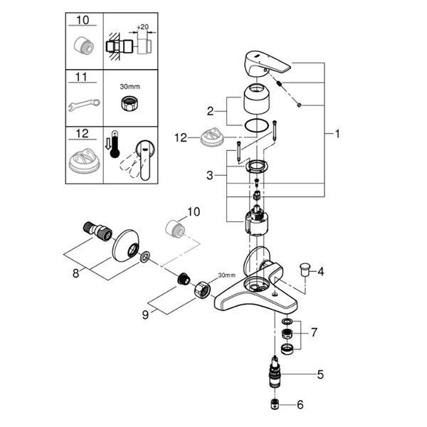 Змішувач для ванни Grohe 23772000 Start Flow 515195 фото