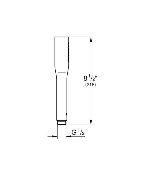 Ручний душ Grohe 22126KF0 EUPH Cosmopolitan Stick 9,5l чорний 544386 фото