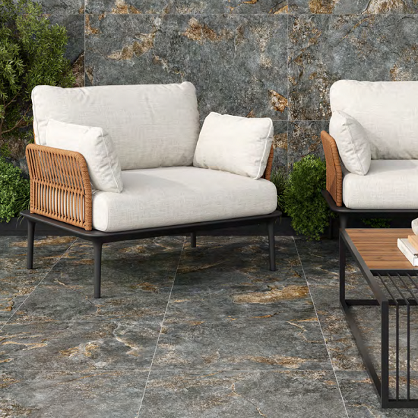 Керамограніт Cersanit Stone Galaxy Graphite Matt Rect119.8x59.8 см 559610 фото