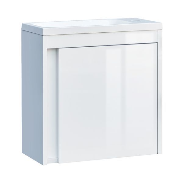 Тумба з умивальником Devit 063050W SMALL 50, білий глянець 548190 фото