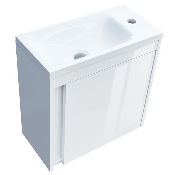Тумба з умивальником Devit 063050W SMALL 50, білий глянець 548190 фото