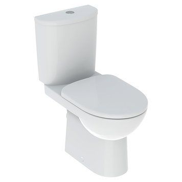 Унітаз компакт Geberit 501.753.00.1 Selnova зі змивним бачком, г/в, Rimfree, з кришкою Duroplast: Білий 487607 фото