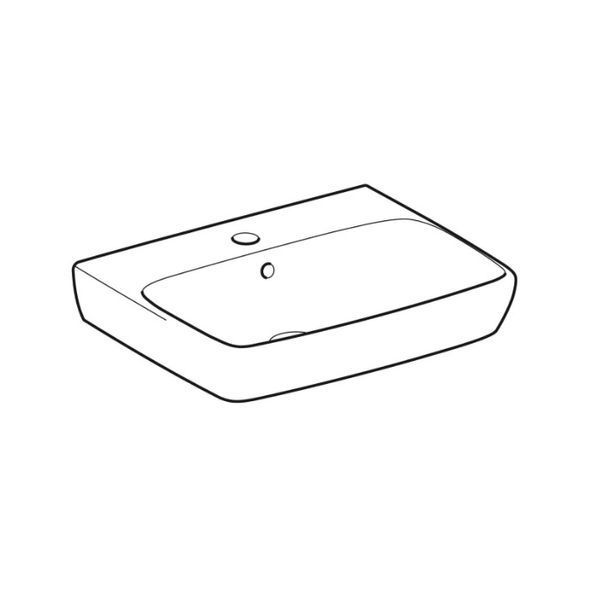 Раковина Geberit 500.290.01.7 Selnova Square 55см, білий глянець 538904 фото