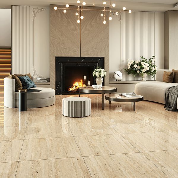 Керамограніт Ceramica Deseo 4168 Trivano Beige Glossy 60x60 см. 600491 фото
