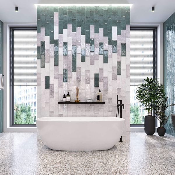 Керамічна плитка Golden Tile Como Білий Рельєф Co0051 30x10 см 520398 фото