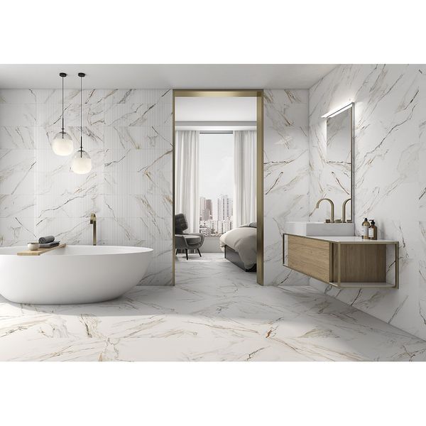 Керамограніт Itt Ceramic Calacatta Paonazzo 90x29.5 см ректифікована 466740 фото