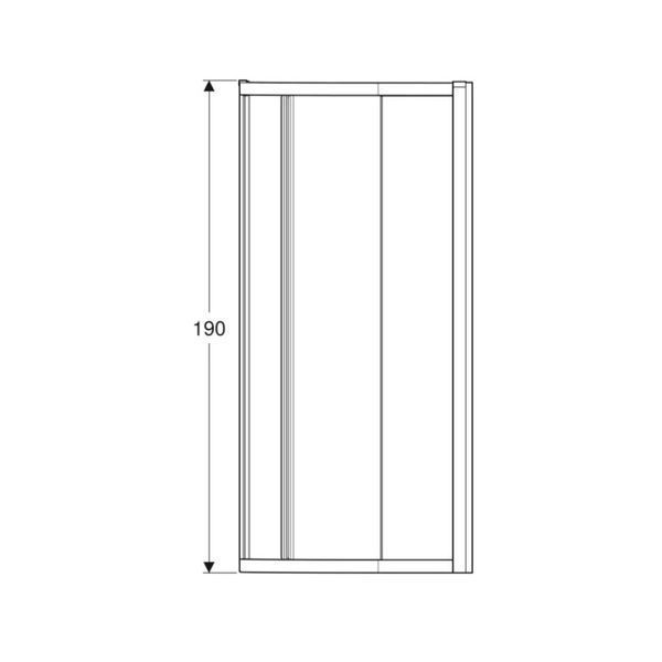 Душова кабіна Geberit 560.121.00.2 GEO, 1/4 кола, 90х90см, h=190см, скло прозоре, проф.сріблястий 538933 фото