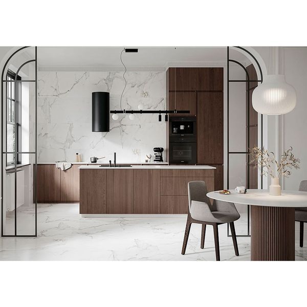 Керамограніт Opoczno Calacatta Monet White Satin Rect 119.8x59.8 см 535782 фото