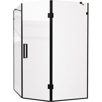 Душова кабіна Devit SE0140B ART 3.0, п'ятикутна, розпашна, 900*900, скло прозоре, чорна матова 582842 фото
