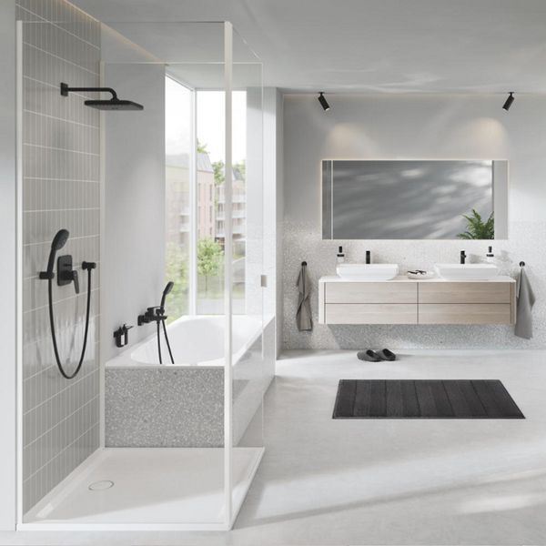 Змішувач для ванни Grohe 1018142430 Cubeo З Ручним Душем, Чорний Матовий 574089 фото