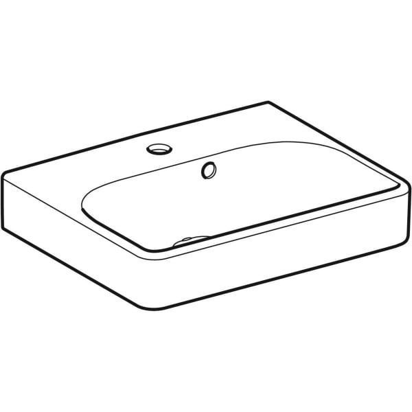 Раковина Geberit 500.222.01.1 Smyle Square 45 см, білий глянець 487518 фото