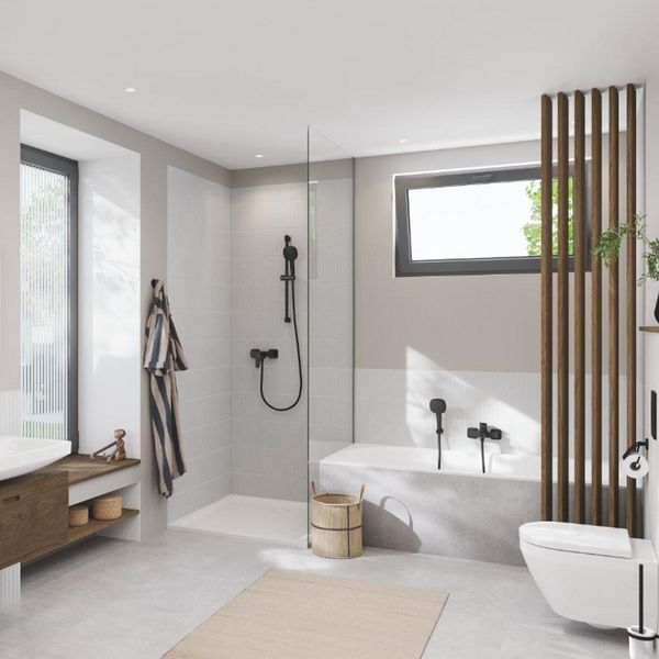 Змішувач для ванни Grohe 1018142430 Cubeo З Ручним Душем, Чорний Матовий 574089 фото