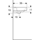 Раковина Geberit 500.222.01.1 Smyle Square 45 см, білий глянець 487518 фото 5