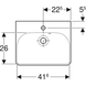 Раковина Geberit 500.222.01.1 Smyle Square 45 см, білий глянець 487518 фото 3
