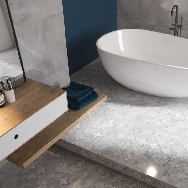 Керамограніт Cerrad Gres Softcement Silver Rect 119.7x59.7 см 467063 фото