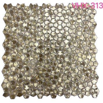 Мозаїка Mozaico De Lux V-Mos Vhx-313 Metal Gold 30.4x30.4 см 588632 фото