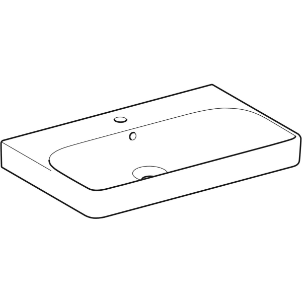 Раковина Geberit 500.249.01.1 Smyle Square 75см, білий глянець 486300 фото