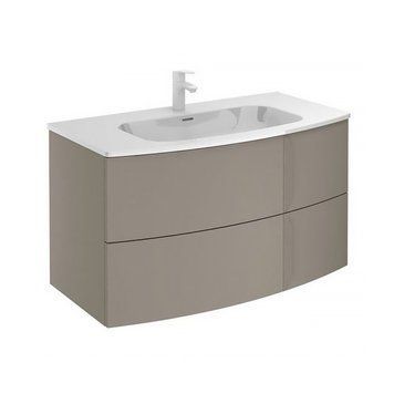 Тумба з умивальником Royo C0073310 WAVE 80 (126476+123067) матова сіра + раковина Trend 468023 фото