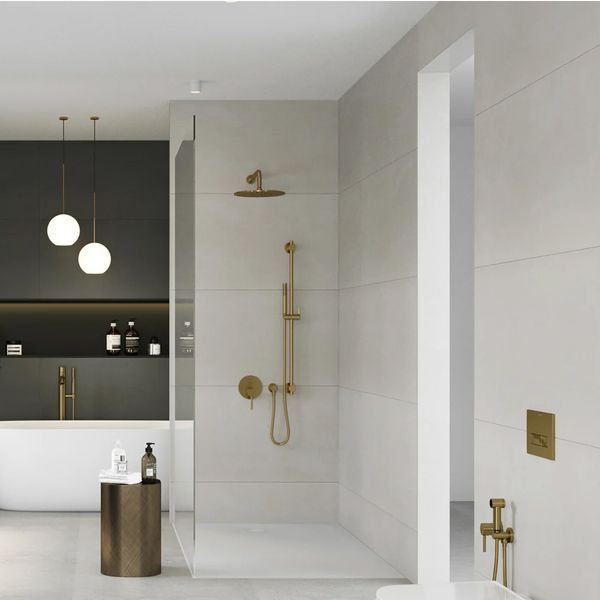 Душова система Kludi 38736N076 Bozz 7in1 комплект, брашоване золото 564883 фото