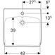 Раковина Geberit 501.461.00.7 Selnova Comfort 55 см, для людей з обмеженими фізичними можливостями 538896 фото 3