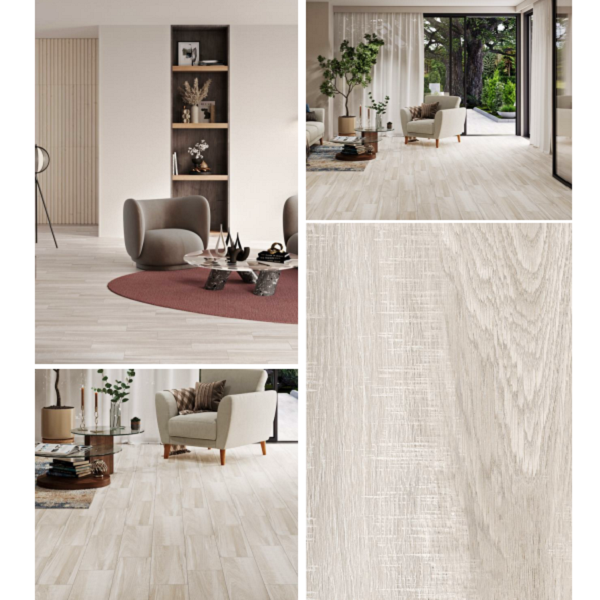 Керамограніт Cersanit Flaxwood Light Grey 59.8x18.5 см 563533 фото