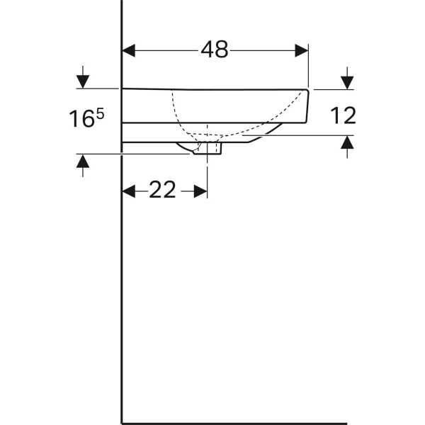 Раковина Geberit 500.253.01.1 Smyle Square 120 см, з 2 отворами під змішувач, білий глянець 487528 фото
