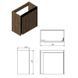 Тумба з умивальником Devit 063050O SMALL 50, дуб (500x250x508) 548192 фото 6