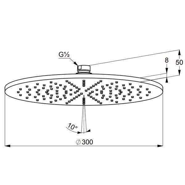 Верхній душ Kludi 64330N0-00 A-QA, 300 mm, брашоване золото 559852 фото