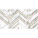 Керамічна плитка Golden Tile Marmo Bianco Chevron Білий G70151 60x30 см 479053 фото 1