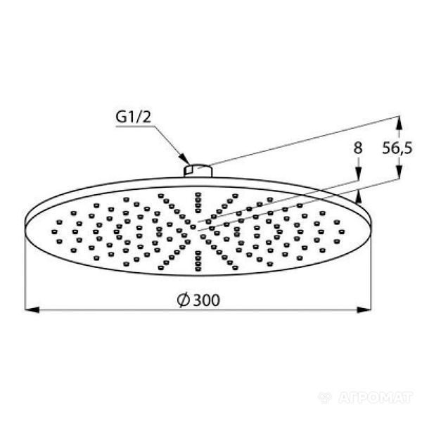Верхній душ Kludi 643300500 A-QA 300 мм 323220 фото