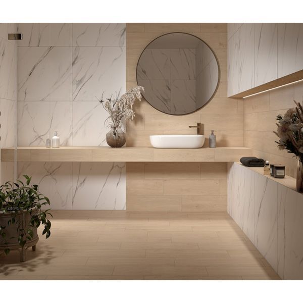Керамограніт Ceramika Gres Gres Steelwood Beige 60x17.5 см 549226 фото