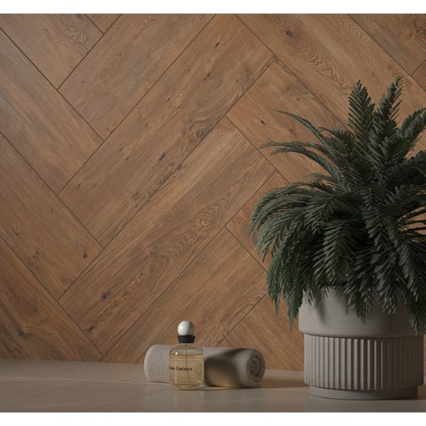 Керамограніт Ceramika Gres Gres Steelwood Brown 60x17.5 см 549230 фото